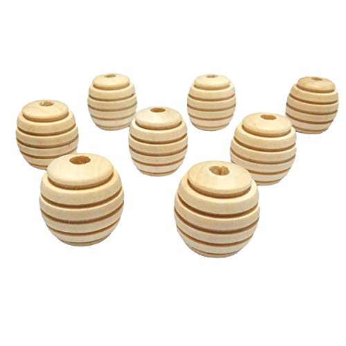 Alenybeby 50 Stück Naturholzperlen mit Gewinde, 23 x 20 mm mit 5 mm Loch, Wabenmuster, DIY Handwerk Schmuckherstellung Alenybeby 50 Stück Naturholzperlen mit Gewinde, 23 x 20 mm mit 5 mm Loch, Wabenmuster, DIY Handwerk Schmuckherstellung von Alenybeby