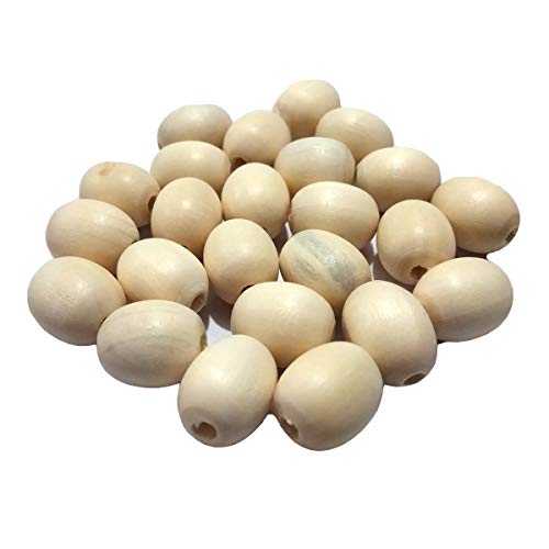 Alenybeby 50 Stück natürliche ovale Holzperlen, 15 x 12 mm, eiförmige Holzperlen, 50 Stück, 3 mm Loch, DIY-Schmuckherstellung Alenybeby 50 Stück natürliche ovale Holzperlen, 15 x 12 mm, eiförmige Holzperlen, 50 Stück, 3 mm Loch, DIY-Schmuckherstellung von Alenybeby