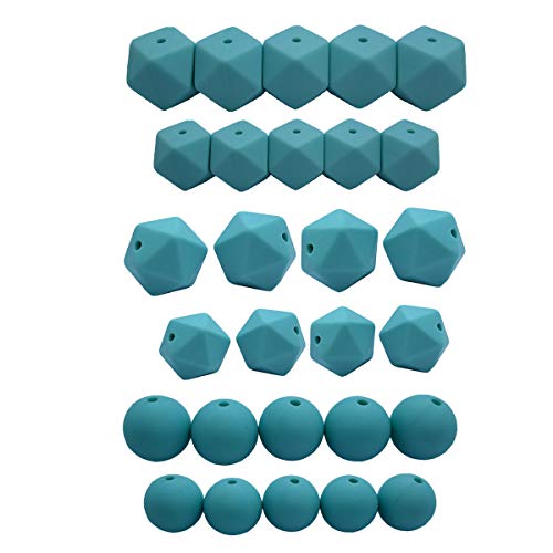 Alenybeby Ikosaederperlen aus Silikon, 14 mm, sechseckig, 17 mm, 12 mm und 15 mm, runde Perlen für Schlüsselanhänger, DIY, Silikonperlen, Set, Mutter, Handwerk, Halskette, Schmuckherstellung, 50 Stück Alenybeby Ikosaederperlen aus Silikon, 14 mm, sechseckig, 17 mm, 12 mm und 15 mm, runde Perlen für Schlüsselanhänger, DIY, Silikonperlen, Set, Mutter, Handwerk, Halskette, Schmuckherstellung, 50 Stück von Alenybeby
