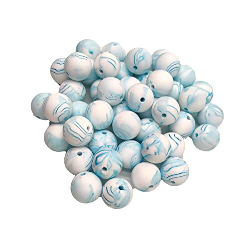 Alenybeby Runde Silikon-Perlen für Stift, 12 mm mit 2 mm Loch, 100 Stück, einfarbig, Bastelgummi, runde Perlen für Schlüsselanhänger, Marmor-Blaugrün, 12 Stück Alenybeby Runde Silikon-Perlen für Stift, 12 mm mit 2 mm Loch, 100 Stück, einfarbig, Bastelgummi, runde Perlen für Schlüsselanhänger, Marmor-Blaugrün, 12 Stück von Alenybeby