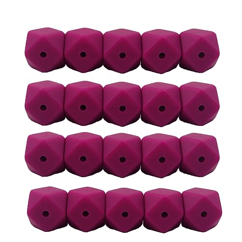 Alenybeby Sechseckige Silikon-Perlen, Kugeln, 14 mm, lose geometrische sechseckige Silikon-Perlen für Schlüsselanhänger, Mutter, Schlüsselband, Schmuckherstellung, Magenta, 14 Stück, 50 Stück Alenybeby Sechseckige Silikon-Perlen, Kugeln, 14 mm, lose geometrische sechseckige Silikon-Perlen für Schlüsselanhänger, Mutter, Schlüsselband, Schmuckherstellung, Magenta, 14 Stück, 50 Stück von Alenybeby