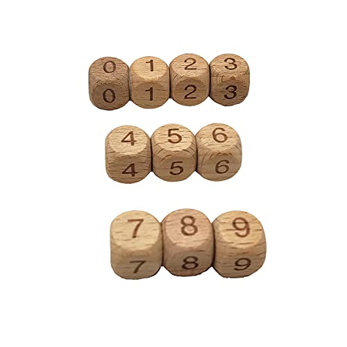 Zahlenperlen aus Holz, 12 mm Buche, 0–9 Ziffern, natürliche Farbe, 3,5 mm Loch, für Bastelarbeiten, 100 Stück Zahlenperlen aus Holz, 12 mm Buche, 0–9 Ziffern, natürliche Farbe, 3,5 mm Loch, für Bastelarbeiten, 100 Stück von Alenybeby
