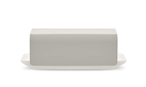 Alessi Mattina BG04 WG - Design-Butterdose aus Porzellan mit Deckel aus Edelstahl 18/10, mit Epoxidharz Gefärbt, Warmes Grau, 9.5 cm Alessi Mattina BG04 WG - Design-Butterdose aus Porzellan mit Deckel aus Edelstahl 18/10, mit Epoxidharz Gefärbt, Warmes Grau, 9.5 cm von Alessi