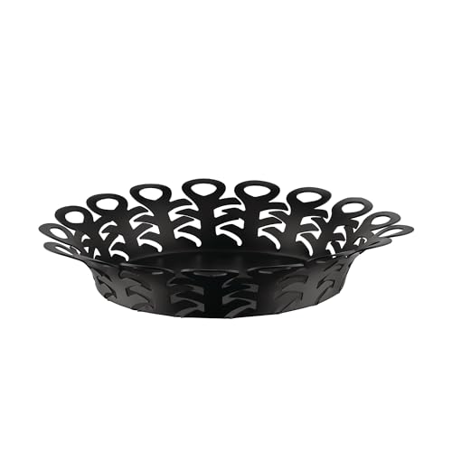 Alessi Vimini BM21/25 B – Korb mit Perforiertem Design, aus Farbigem Stahl mit Epoxidharz, Durchmesser 27 cm, Schwarz Alessi Vimini BM21/25 B – Korb mit Perforiertem Design, aus Farbigem Stahl mit Epoxidharz, Durchmesser 27 cm, Schwarz von Alessi
