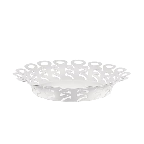 Alessi Vimini BM21/25 W – Perforiertes Design-Mittelstück aus Farbigem Stahl mit Epoxidharz, Durchmesser 27 cm, Weiß Alessi Vimini BM21/25 W – Perforiertes Design-Mittelstück aus Farbigem Stahl mit Epoxidharz, Durchmesser 27 cm, Weiß von Alessi