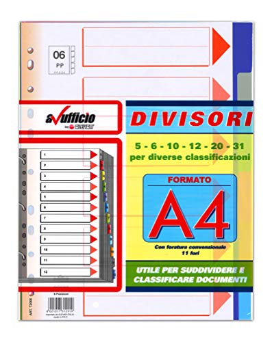 Alevar 3129/6 Trennblätter für Ringordner Alevar 3129/6 Trennblätter für Ringordner von Alevar