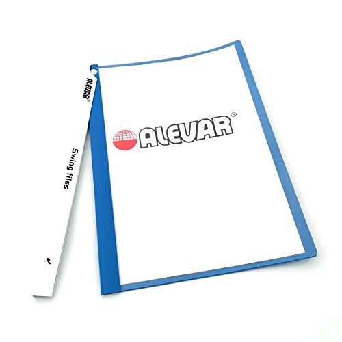 Dokumentenmappe aus PPL mit seitlichem Verschluss zum Blockieren von Blättern, Bericht für Dateien im A4-Format, Farbe Blau von Alevar