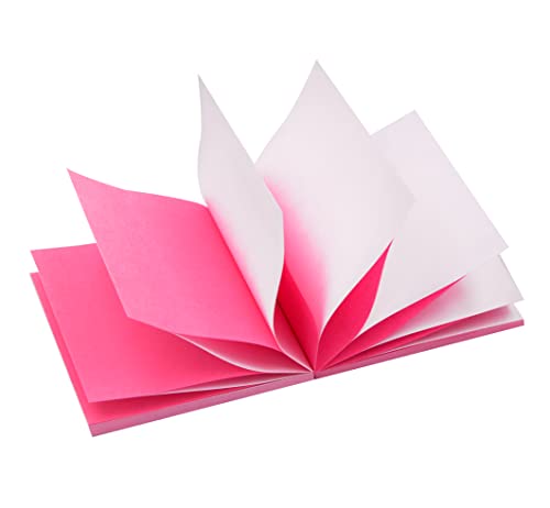 Alevar Sticky Zick-Zack-Notizblock, wiederverwendbar, Format 75 x 75 mm, Farbe Weiß/Fuchsia von Alevar