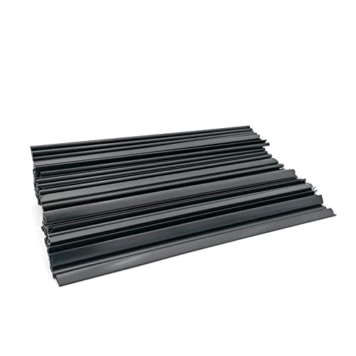 Alevar Dorsini Klemmschienen, Format A4, Durchmesser 3 mm, Kapazität 15 Blatt, Farbe Schwarz, Packung mit 100 Stück von Alevar