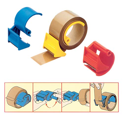 Alevar Manueller Spender für Klebeband, 50 mm, Gehäuse aus ABS-Kunststoff und Klinge aus Metall, zufällige Farbe Alevar Manueller Spender für Klebeband, 50 mm, Gehäuse aus ABS-Kunststoff und Klinge aus Metall, zufällige Farbe von Alevar