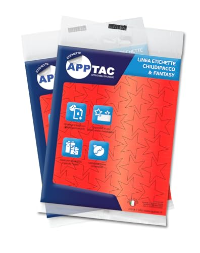 Alevar Packung mit 6 Bögen Sternaufkleber, 30 Etiketten pro Blatt, Format 27 x 27 mm, Farbe Rot, insgesamt 180 Stück Alevar Packung mit 6 Bögen Sternaufkleber, 30 Etiketten pro Blatt, Format 27 x 27 mm, Farbe Rot, insgesamt 180 Stück von Alevar