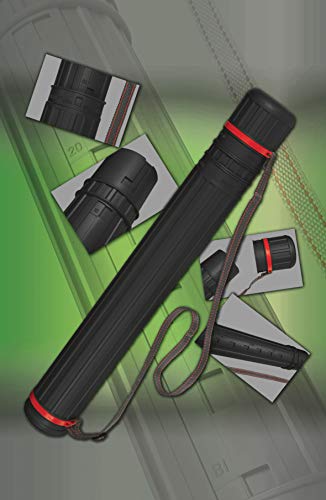 Alevar Zeichenrohr ausziehbar von 60 cm bis 100 cm, verstellbarer Schultergurt und Verriegelungssystem mit Rotation auf der Länge, Durchmesser 8,5 cm, Farbe Schwarz, 1 Stück Alevar Zeichenrohr ausziehbar von 60 cm bis 100 cm, verstellbarer Schultergurt und Verriegelungssystem mit Rotation auf der Länge, Durchmesser 8,5 cm, Farbe Schwarz, 1 Stück von Alevar