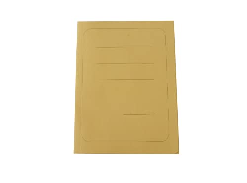 Alevar Einfache Mappe mit Druck aus Manilla-Karton, 200 g, Format 25 x 34 cm, Farbe Gelb, Packung mit 100 Stück von Alevar