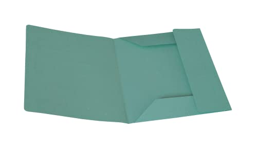 Alevar Ordner mit 3 Klappen aus Manilla-Karton, 150 g, 100% recyceltes Papier, Format 25 x 33 cm, Farbe Grün, Packung mit 50 Stück von Alevar