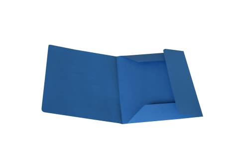 Alevar Ordner mit 3 Klappen aus Manilla-Karton, 150 g, 100% recyceltes Papier, Format 25 x 33 cm, Farbe Hellblau, Packung mit 50 Stück von Alevar