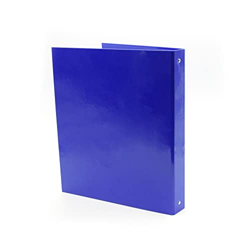 Ringbuch A4, glanzbeschichteter Karton, 4 Ringe Ø 30 mm, Farbe blau von Alevar