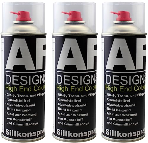 Silikonspray Schmiermittel 3x400ml Schmierstoff Kunststoff Gummipflege von Alex Flittner Designs