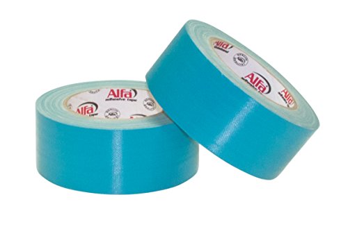 Alfa 2x UV-beständiges Klebeband Gewebeband blau 50 mm x 25 m Panzer-Tape Duct Tape von Alfa