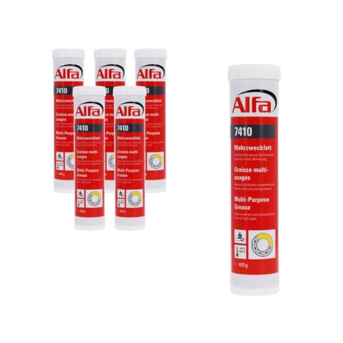 6x Alfa Mehrzweckfett 400 ml Profi-Qualität universell einsetzbares Lithiumfett, Schmierfett, Langzeitfett - schützt Motoren vor Korrosion und Alterung, temperaturbeständig von Alfa