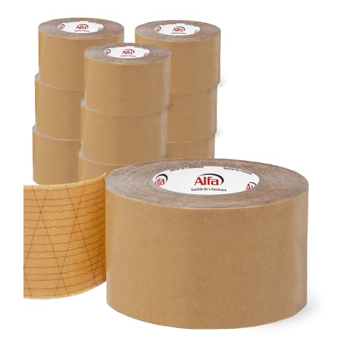 Alfa 10x Sockelleisten Klebeband 85 mm x 50 m doppelseitiges Klebeband mit hoher Anfangs-/Dauerklebkraft zur Montage von Sockelleisten von Alfa