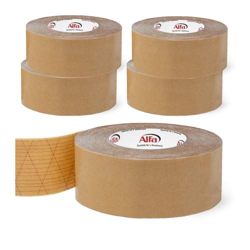 Alfa 5x Sockelleisten Klebeband 50 mm x 50 m doppelseitiges Klebeband mit hoher Anfangs-/Dauerklebkraft zur Montage von Sockelleisten Alfa 5x Sockelleisten Klebeband 50 mm x 50 m doppelseitiges Klebeband mit hoher Anfangs-/Dauerklebkraft zur Montage von Sockelleisten von Alfa