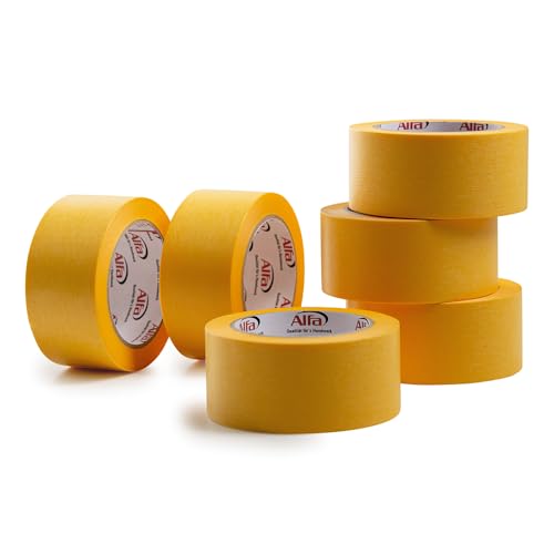 Alfa 6x FineLine GOLD Washi Tape 50 mm x 50 m Profi-Qualität dünnes imprägniertes japanisches Reispapierband PREMIUM-Klebeband Alfa 6x FineLine GOLD Washi Tape 50 mm x 50 m Profi-Qualität dünnes imprägniertes japanisches Reispapierband PREMIUM-Klebeband von Alfa