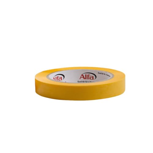 Alfa 1x FineLine GOLD Washi Tape 18 mm x 50 m Profi-Qualität dünnes imprägniertes japanisches Reispapierband PREMIUM-Klebeband von Alfa