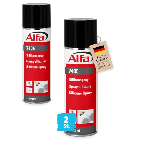 2x Alfa Silikonspray 500 ml hitzebeständiges und feuchtigkeitsabweisendes Kontaktspray von Alfa