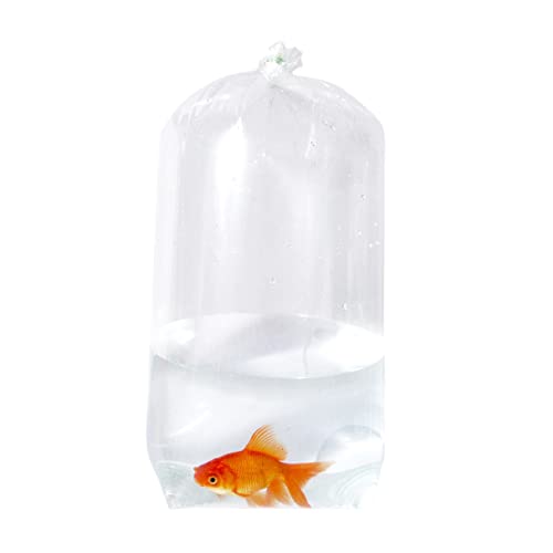 AlfaEx Fischereibeutel, 12,7 x 10,2 x 40,6 cm, auslaufsicher, flacher Boden, transparente Kunststoff-Fischbeutel für tropische und Meeresfische, wasserdichter Transport, 200 Gauge, 10 Stück von AlfaEx