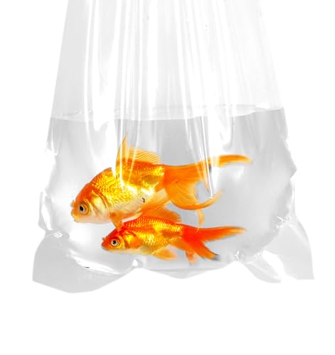 AlfaEx Fischereibeutel, 15,2 x 40,6 cm, auslaufsicher, abgerundeter Boden, transparente Kunststoff-Fischbeutel für tropische und Meeresfische, wasserdichter Transport, 200 Gauge, 10 Stück von AlfaEx