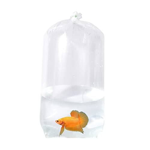 AlfaEx Fischereibeutel, 7,6 x 5,1 x 30,5 cm, auslaufsicher, flacher Boden, transparente Kunststoff-Fischbeutel für Betta und kleine Fische, wasserdicht, 200 Gauge, 20 Stück von AlfaEx