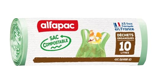 Alfaac – 15 Beutel mit Griffen – kompostierbare Beutel, 10 l Alfaac – 15 Beutel mit Griffen – kompostierbare Beutel, 10 l von Alfapac