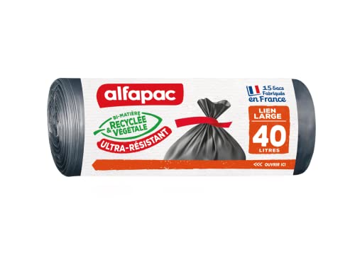 Alfapac - 15 Beutel mit 40 l Recycling-Maxi-Gewicht, große Öffnung Alfapac - 15 Beutel mit 40 l Recycling-Maxi-Gewicht, große Öffnung von Alfapac