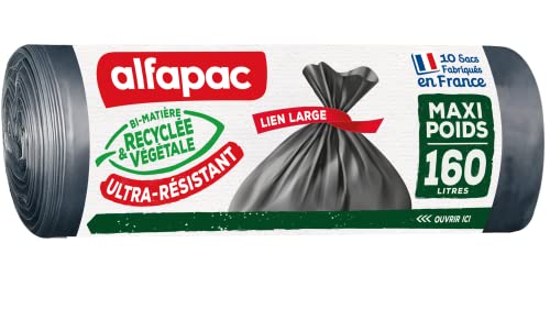 Alfapac Maxi-Gewichtbeutel, recycelt, 160 l, 10 Stück von Alfapac