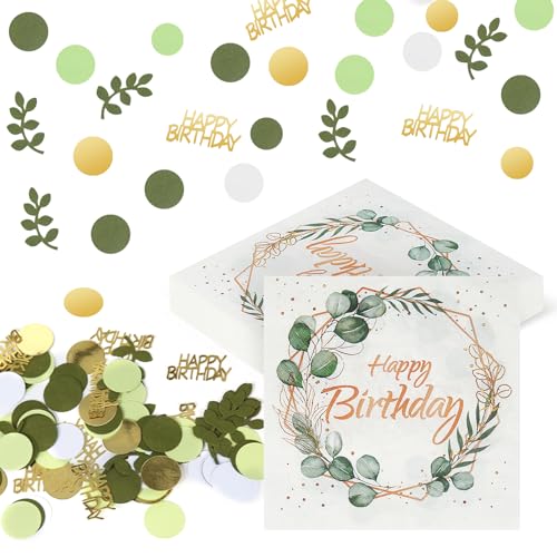 300 Stück Tischdeko Geburtstag Grün und 40 Stück Servietten Geburtstag, Geburtstag Deko Grün Frauen Männer, Konfetti Geburtstag, partydekorationen für Babyparty Party Tischdekorationen Tischdeko 300 Stück Tischdeko Geburtstag Grün und 40 Stück Servietten Geburtstag, Geburtstag Deko Grün Frauen Männer, Konfetti Geburtstag, partydekorationen für Babyparty Party Tischdekorationen Tischdeko von Alftek