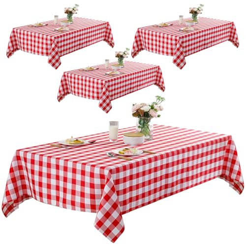 Einweg Tischdecke, 4 Stück Wasserdicht Geburtstag Tischdecken, Rechteckig Tischtuch Geeignet für Hochzeit, Party, Kindergeburtstag, Weihnachten von Algasan
