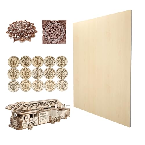 Algolaser Lindenholz-Sperrholzplatten, 3 mm dick, 30,5 x 30,5 cm, unlackierte Sperrholzplatte, Lasergravur, Zuschnitte und Schnitzarbeiten für Bastelarbeiten, Malerei, Modellbau und Schnitzprojekte Algolaser Lindenholz-Sperrholzplatten, 3 mm dick, 30,5 x 30,5 cm, unlackierte Sperrholzplatte, Lasergravur, Zuschnitte und Schnitzarbeiten für Bastelarbeiten, Malerei, Modellbau und Schnitzprojekte von AlgoLaser