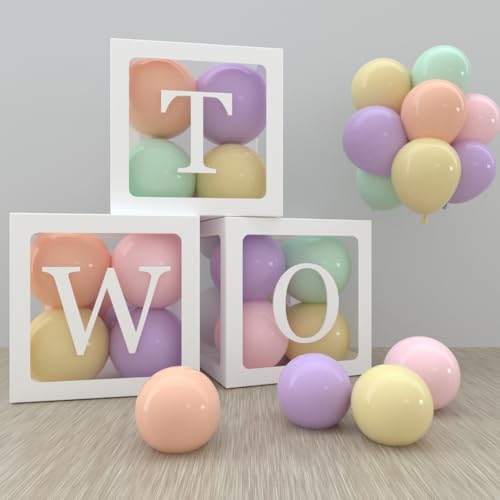 2 Geburtstag Ballonboxen mit Buchstaben - 3 Stück Set für Jungen Mädchen Perfekte 2 Geburtstag Party Dekorationen 2 Geburtstag Ballonboxen mit Buchstaben - 3 Stück Set für Jungen Mädchen Perfekte 2 Geburtstag Party Dekorationen von Ali's Creationz