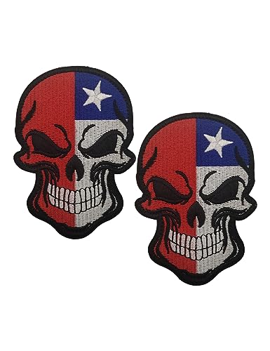 2 Stück AliPlus Chile Flagge Patches Totenkopf Patches bestickt taktische Militär Moral Patch Haken und Schlaufe 2 Stück AliPlus Chile Flagge Patches Totenkopf Patches bestickt taktische Militär Moral Patch Haken und Schlaufe von AliPlus