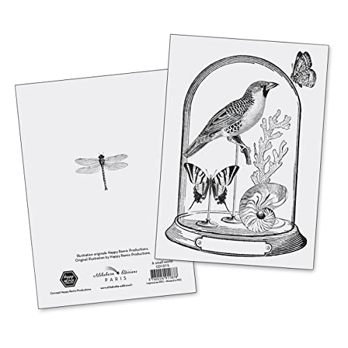 alibabette Editions 3 Pack Karten zu Farbe A Small World 6,7 x 4,75 200 g Watercolor Papier W/Zitrone gelb Umschlag (CD1015) von Alibabette Editions