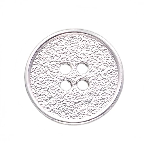 Metallknöpfe aus Zinklegierung, flach, 4 Löcher, handgenäht, für Bekleidung, Schmuck, DIY, einfach, elegant, passend zu jedem Zubehör, 5 Stück Metallknöpfe aus Zinklegierung, flach, 4 Löcher, handgenäht, für Bekleidung, Schmuck, DIY, einfach, elegant, passend zu jedem Zubehör, 5 Stück von Alice_Star