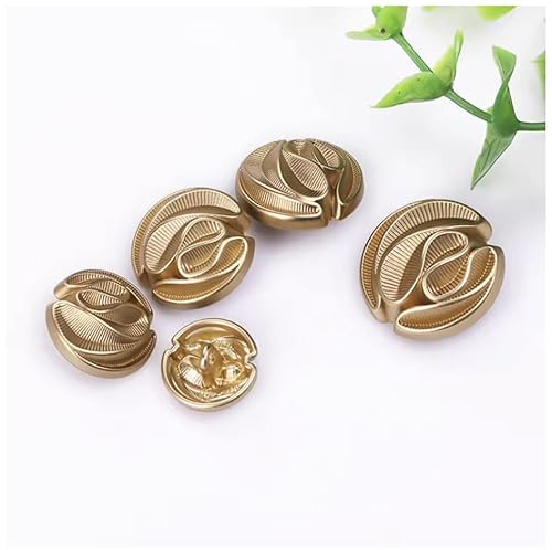 Metallknöpfe mit gestreiftem Design, für Mäntel, Kleider, Jacken und Blazer, elegant, goldfarben, dekorative Knöpfe für Kleidung, DIY, Handwerk, Nähzubehör, 5 Stück Metallknöpfe mit gestreiftem Design, für Mäntel, Kleider, Jacken und Blazer, elegant, goldfarben, dekorative Knöpfe für Kleidung, DIY, Handwerk, Nähzubehör, 5 Stück von Alice_Star