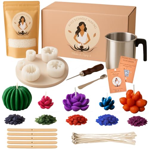 ALICE'S CANDLE MAKING, kerzen selber machen set, candle making kit, silikonformen kerzen, kreativ set für erwachsene, Kerzenherstellung Kit von Alice's candle making
