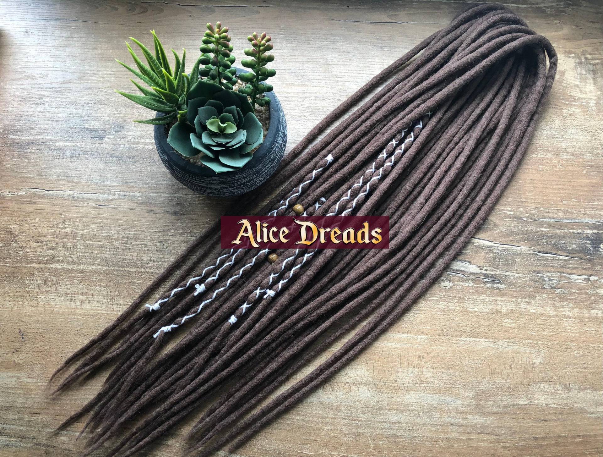 Set Wollweiße Doppelendige Dreads Hellbraun Schokolade Cappuccino. Wollfilz Dreadlocks Haarverlängerung Set Wollweiße Doppelendige Dreads Hellbraun Schokolade Cappuccino. Wollfilz Dreadlocks Haarverlängerung von AliceDreads