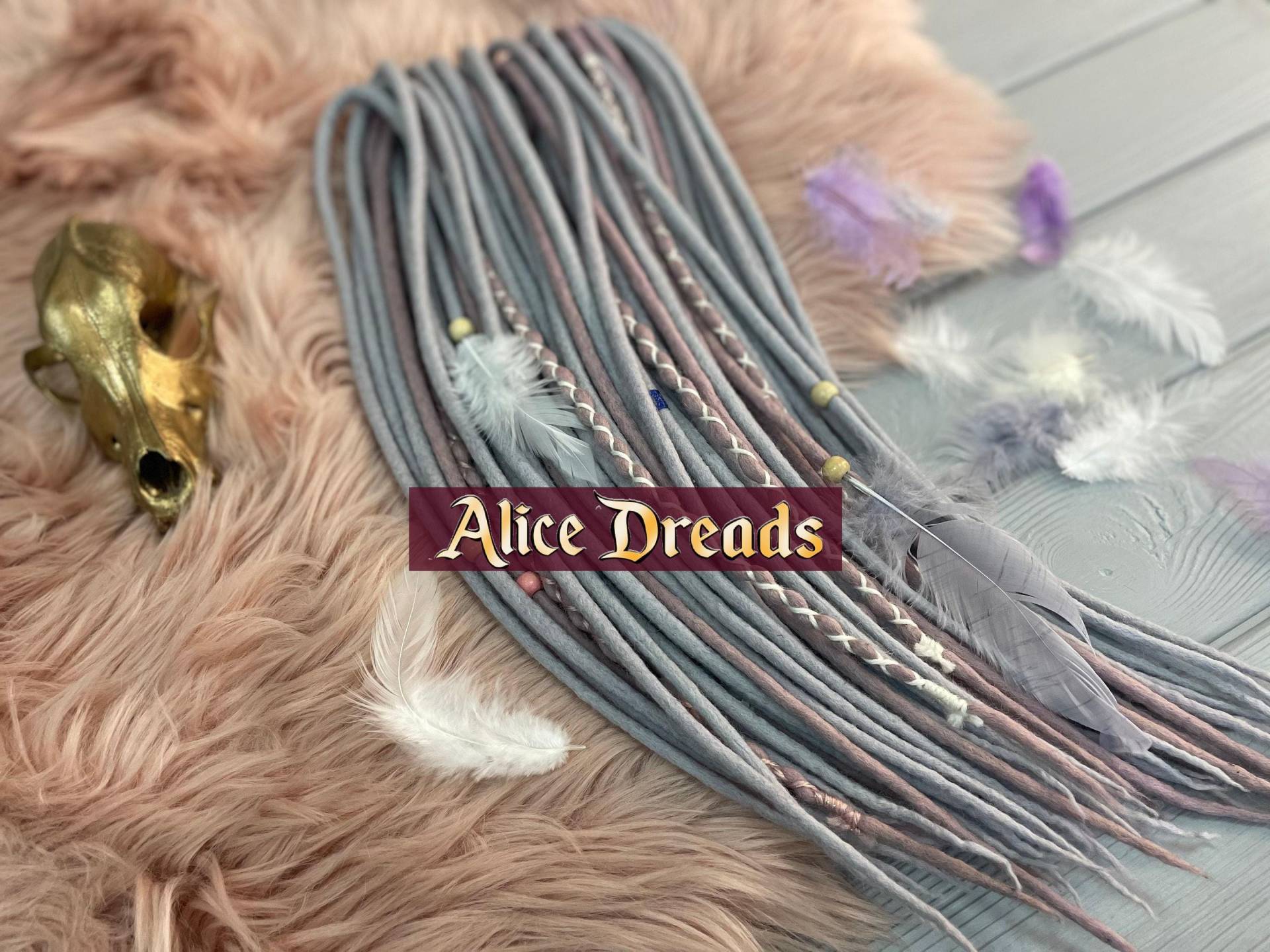 Valentinstag Dreadlocks Geschenkset Aus Wolle Dreads Silber Grau Platin Rose Koralle Puder Dreads Valentinstag Dreadlocks Geschenkset Aus Wolle Dreads Silber Grau Platin Rose Koralle Puder Dreads von AliceDreads