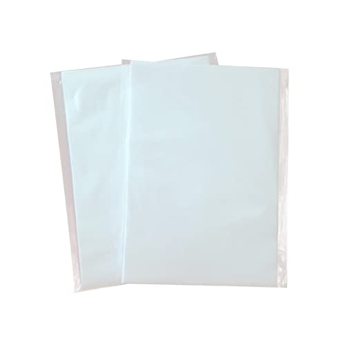 Alicer 200 Blatt Seidenpapier, weiß, A4, 21 x 30 cm - Decoupage-Papier zum Basteln von Pompons, Papierblumen, Tischdekorationen von Alicer
