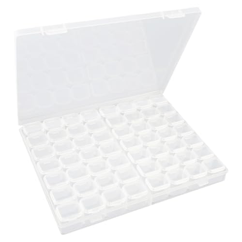 Diamond Painting Zubehör Boxen, Perlen Organizer, Sortierboxen Für Kleinteile, Transparente Plastik Sortierbox Mit 56 Fächer Kleinen Döschen – Sortierkasten für Straßsteine, Perlen, Bastel Zubehör Diamond Painting Zubehör Boxen, Perlen Organizer, Sortierboxen Für Kleinteile, Transparente Plastik Sortierbox Mit 56 Fächer Kleinen Döschen – Sortierkasten für Straßsteine, Perlen, Bastel Zubehör von Alicer