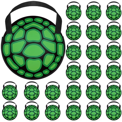 Aliceset 24 Stück Schildkröten-Partytüten aus Vliesstoff, wiederverwendbare Tragetaschen mit Griffen für Leckereien, Snacks, Leckereien, Süßigkeiten, Schildkröten, Themenpartys, Karneval, Spiel, Video Aliceset 24 Stück Schildkröten-Partytüten aus Vliesstoff, wiederverwendbare Tragetaschen mit Griffen für Leckereien, Snacks, Leckereien, Süßigkeiten, Schildkröten, Themenpartys, Karneval, Spiel, Video von Aliceset