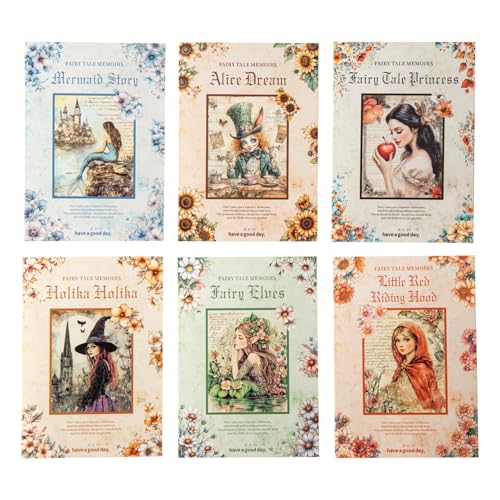 Alideco 180 Stück Vintage Fantasy Märchen Scrapbooking Papier für Journaling Supplies, dekoratives Bastelpapier für Junk Journals (Tonghuajishi) von Alideco