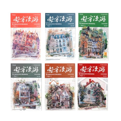 Alideco 180pcs Scrapbook Stickers Vintage Urban Architectural Landscapes Scrapbooking Junk Journal Crafts Embelishment Decoration Stickers (doushimanyou) von Alideco